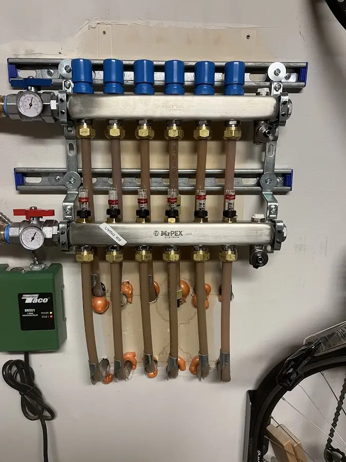 Plumber performing Gas Line Installation at a residential property in Oley